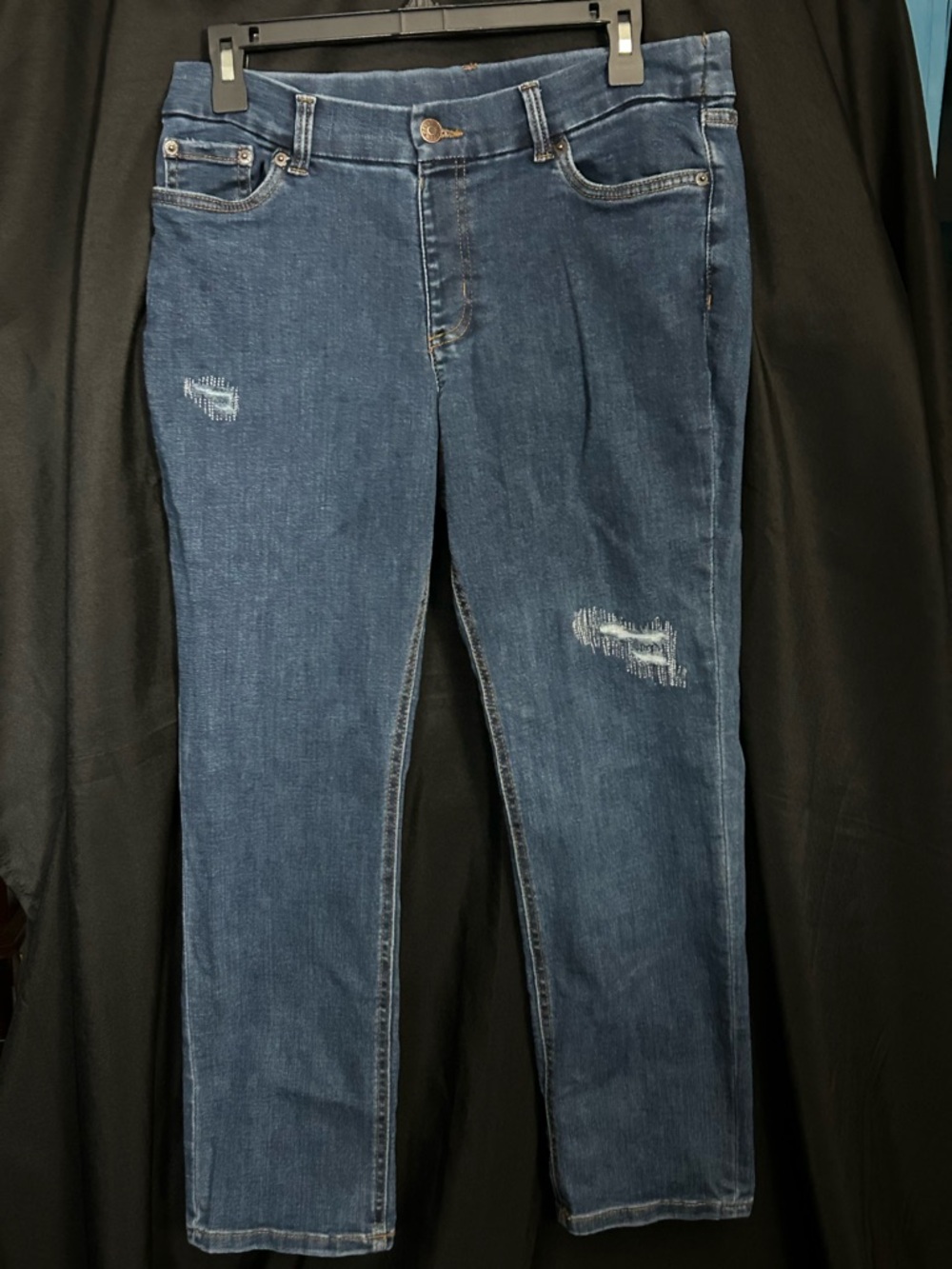 Denim & Company Women’s Dark Blue Distressed Jeans 12P